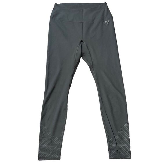 Gymshark Womens Size M  Gray Leggings Workout Athletic Zipper - Picture 3 of 5